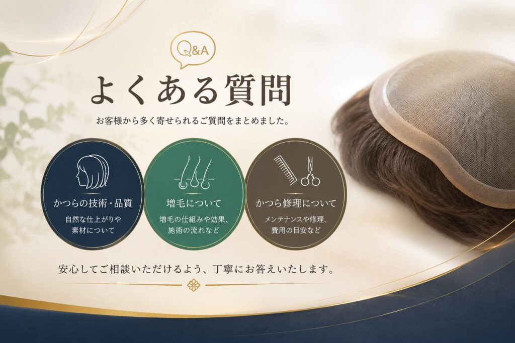 かつら増毛のよくある質問千葉市